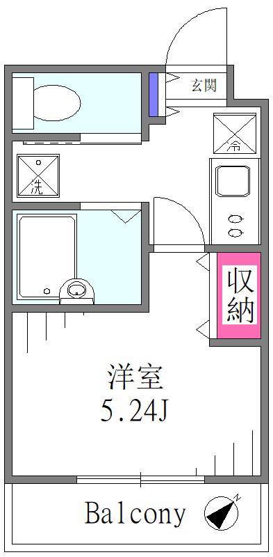 鴻巣市雷電1丁目計画(1K/3階)の間取り写真