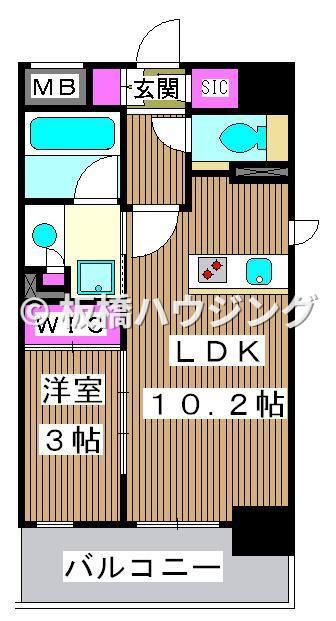 リビオ板橋駅前(1LDK/8階)の間取り写真