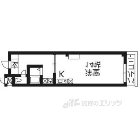 エクセタコート(1K/2階)の間取り写真