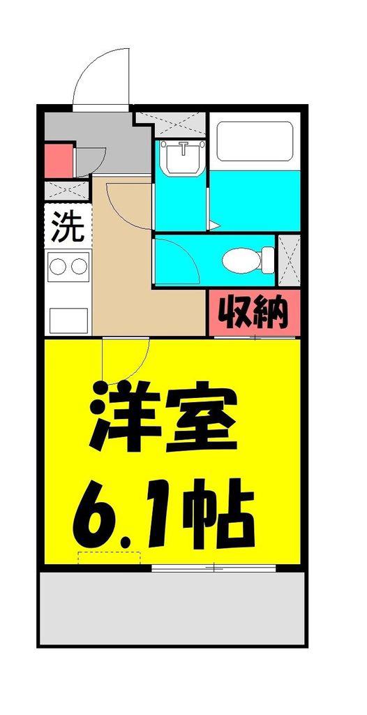 レジスター本郷(1K/2階)の間取り写真