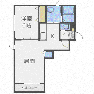 大白桜55(1LDK/4階)の間取り写真