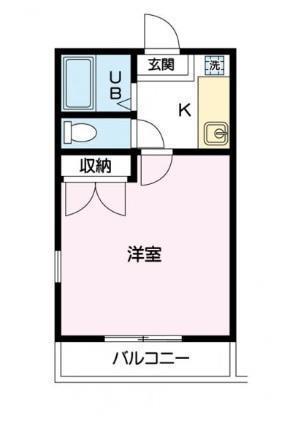 CASA FLANDRE (1K/1階)の間取り写真