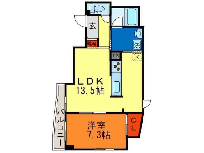 TSカーサテルッツオ(1LDK/4階)の間取り写真