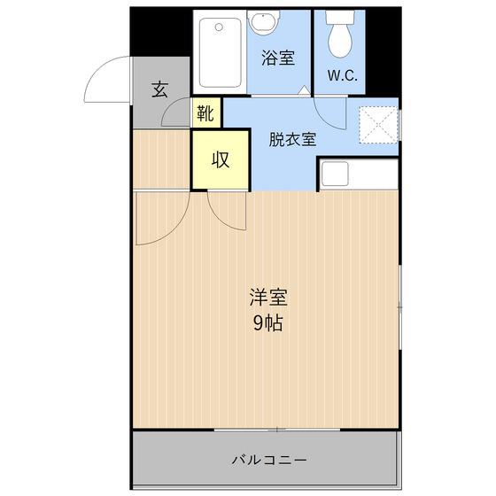 グレースI(1K/2階)の間取り写真