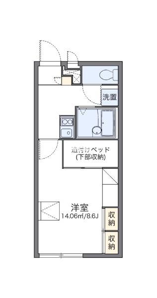レオパレス新川(1K/2階)の間取り写真