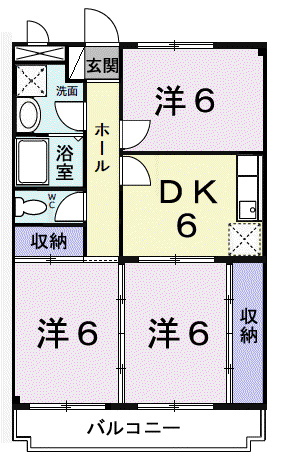 パルシャス21(3DK/3階)の間取り写真