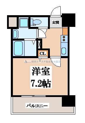 Mプラザ布施駅前参番館(1K/7階)の間取り写真