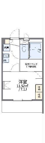 レオパレスルミエール07(1K/2階)の間取り写真