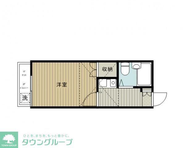 プチコート戸塚(1K/1階)の間取り写真