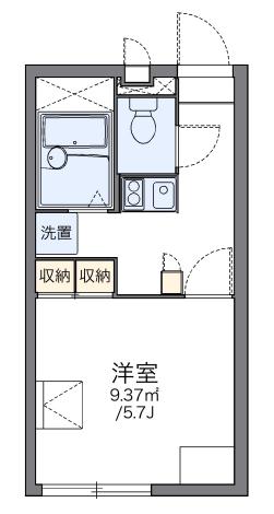 すずらん(1K/2階)の間取り写真