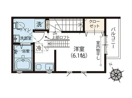 メゾンドミリュー(1K/2階)の間取り写真