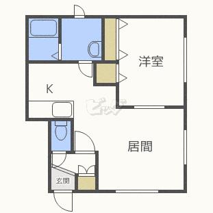 HARMONY8・9(1LDK/1階)の間取り写真