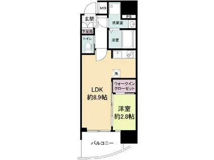 セレニテ福島アリア(1LDK/15階)の間取り写真