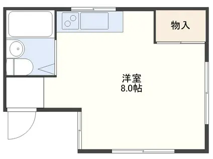 ハイツくすくす(ワンルーム/2階)の間取り写真