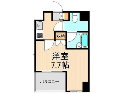 エスティメゾン浅草駒形(1K/9階)の間取り写真