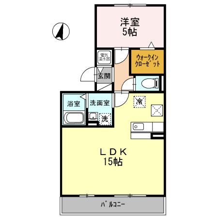 ロイヤルタウン松崎 B301(1LDK/3階)の間取り写真