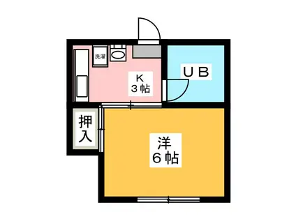 平山ビル(1K/4階)の間取り写真