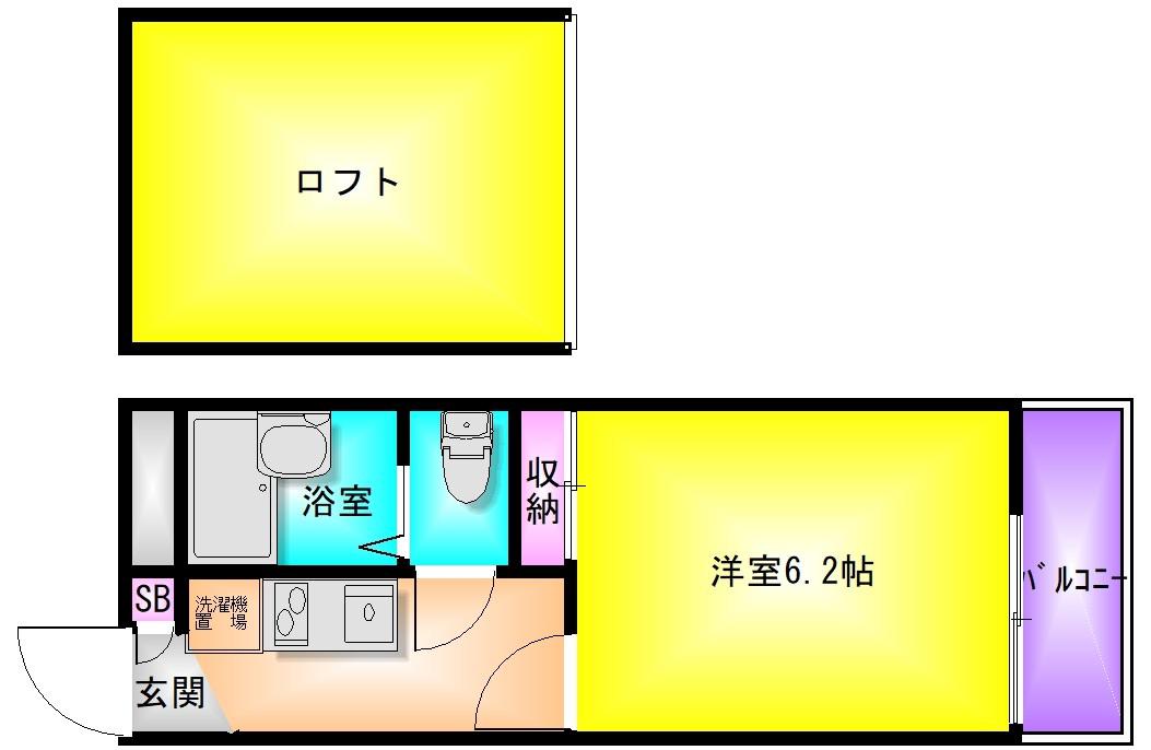 アベンタ神武(1K/3階)の間取り写真