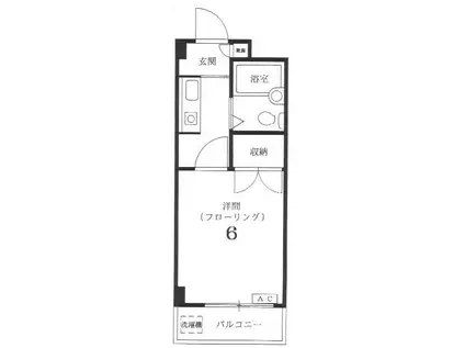 ハイツオリーブ(1K/2階)の間取り写真