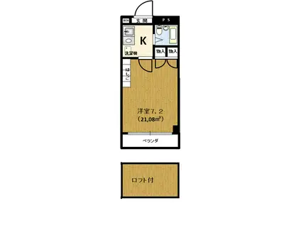 メイローズ市原(1K/4階)の間取り写真