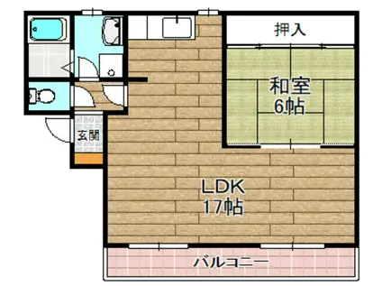 コート川西(1LDK/2階)の間取り写真