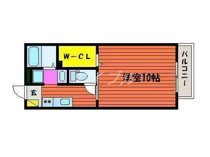 カフェテリアワケIII(1K/1階)の間取り写真