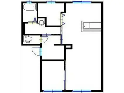 ロイヤルハイツ(1LDK/2階)の間取り写真