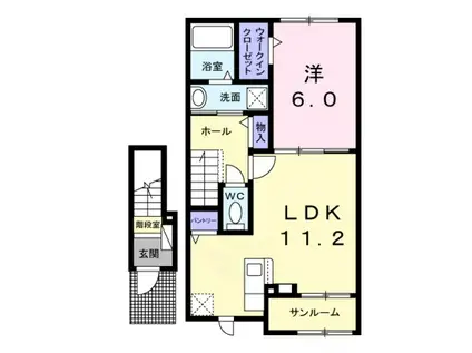 リアン25(1LDK/2階)の間取り写真