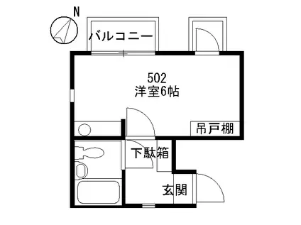 ソフィアたまプラーザ(ワンルーム/5階)の間取り写真