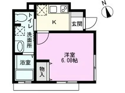 レジェンド・アキ(1K/1階)の間取り写真