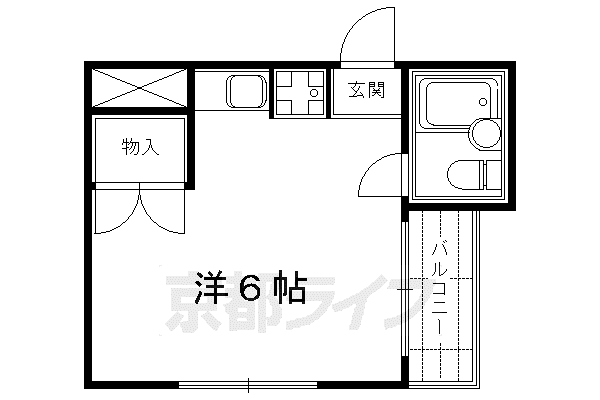 カーサ府庁前(ワンルーム/3階)の間取り写真