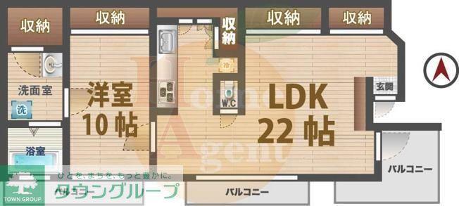シャトー阿佐ヶ谷(1LDK/3階)の間取り写真