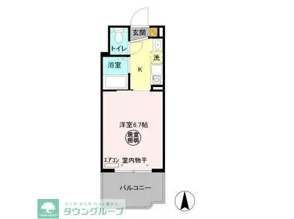 パティオ坂巻(1K/3階)の間取り写真