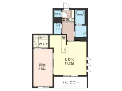 エスペランサ(1LDK/1階)の間取り写真