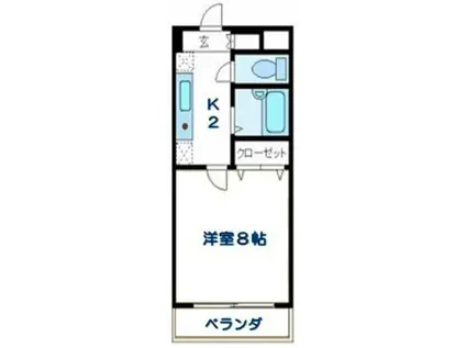 アレックス(1K/2階)の間取り写真