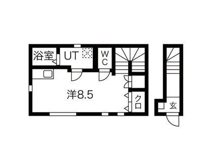 ル・メイユール馬場町(ワンルーム/2階)の間取り写真