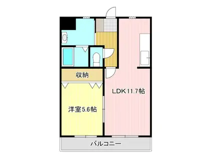 グラン・シャンボール(1LDK/3階)の間取り写真