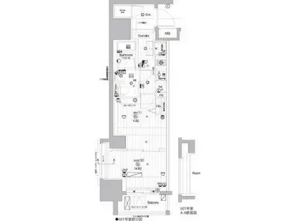 PREMIUM CUBE 亀戸(2K/9階)の間取り写真