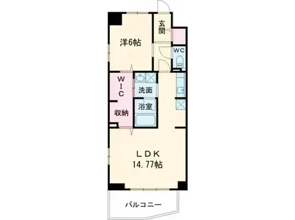 名駅南サクセスVIII(1LDK/11階)の間取り写真