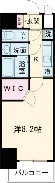 S-RESIDENCE四日市市堀木AMANTE(1K/13階)の間取り写真