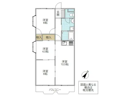 パークリッジ(3LDK/1階)の間取り写真