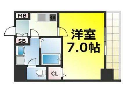フォーリアライズ大正ソーレ(1K/7階)の間取り写真