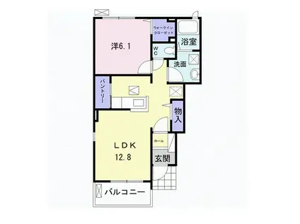 ガーデン フィオーレ II(1LDK/1階)の間取り写真