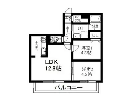 スターコート(2LDK/2階)の間取り写真
