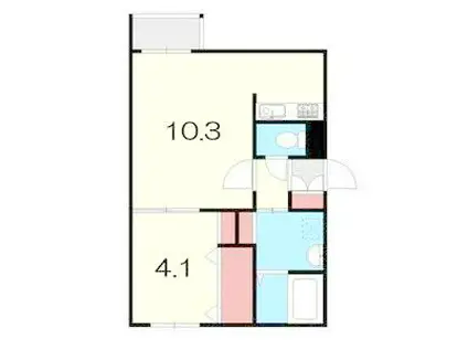 PRIMA RAVIE(1LDK/2階)の間取り写真