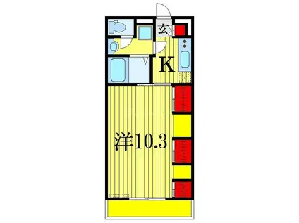 リブリ・エムクレスト(1K/1階)の間取り写真