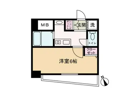 エスリード東梅田(1K/2階)の間取り写真