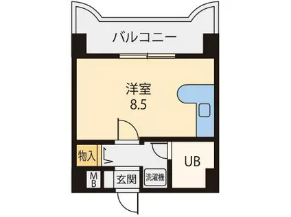 プレリュードMARUOKA(1K/4階)の間取り写真