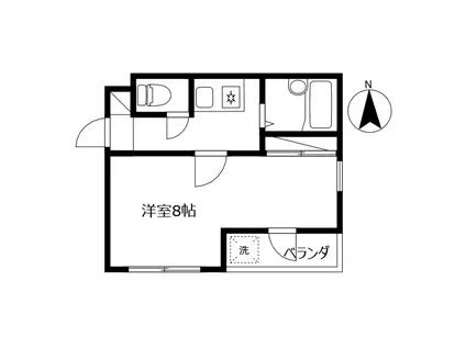 エクセレントハイツ住吉(1K/1階)の間取り写真