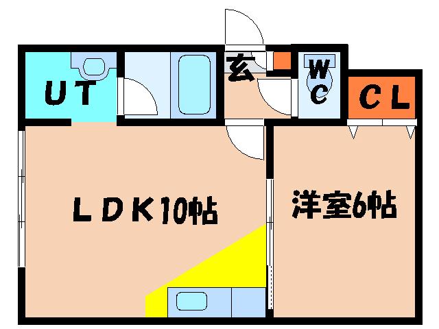ラルート(1LDK/1階)の間取り写真